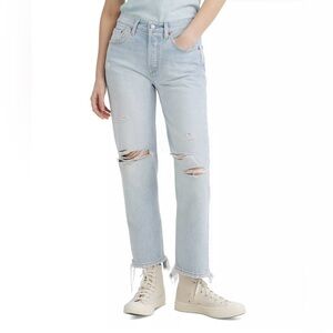 Levi light wash 501 straight leg jeans